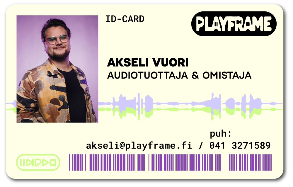 Audiotuottaja ja omistaja – Playframe Media, podcast-tuotanto ja äänibrändäys Helsingissä