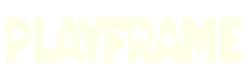 Playframe Media valkoinen logo
